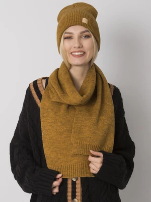 Mustard knitted set for winter RUE PARIS