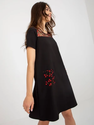 Black Short Sleeve Cocktail Dress