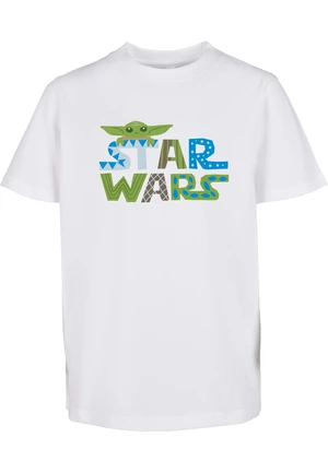 Children's T-shirt with colorful Star Wars logo white