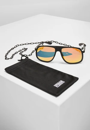 107 Retro blk/yellow chain sunglasses