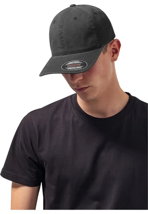 Flexfit Garment Washed Cotton Dad Hat Black