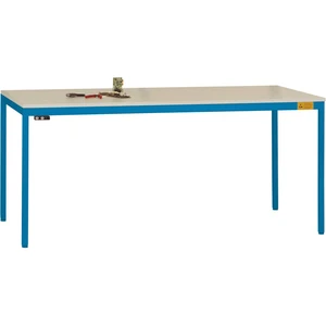 Manuflex LD1118.5007 ESD pracovný stôl UNIDESK s melamínovou doskou, rám briliantovo modrá RAL 5007, š xhxv = 2000 x 800