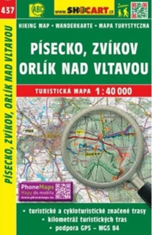 Písecko, Zvíkov, Orlík nad Vltavou 1:40 000