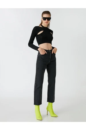 Koton High Waist Straight Crop Leg Jeans - Eve Jean