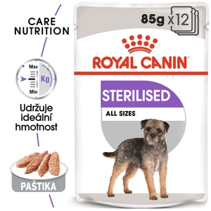 Royal Canin Sterilised Dog Loaf - kapsička s paštikou pro kastrované psy - 12x85g