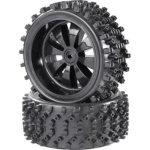 Kompletní kola Block-Spike Reely RE-6478863 pro Buggy, 154 mm, 1:6, 2 ks, černá (lesklá)