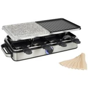 Raclette gril Princess 01.162635.01.001, 8 pánví, nepřilnavý povlak, indikátor, černá/stříbrná