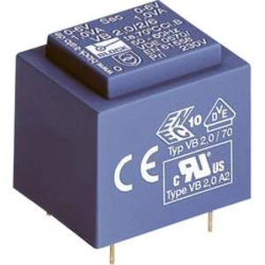 Transformátor do DPS Block EI 30/15,5, 230 V/2x 9 V, 2x 111 mA, 2 VA