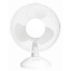 Stolní ventilátor Basetech 30 W, (Ø x v) 270 mm x 460 mm, bílá