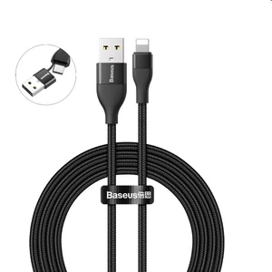 Baseus 2v1 kábel s duálnym výstupom USB-A+USB-C/Lightning 18W 1m