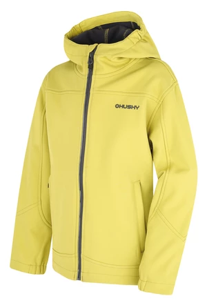 Husky Simbo K 134-140, lime green Dětská softshell bunda