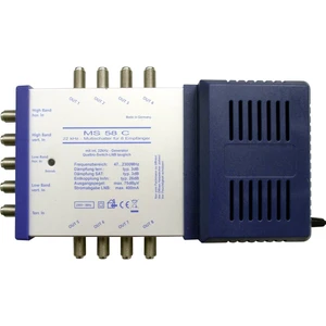 SAT multiswitch (multispínač) RENKFORCE MS58C, vstupy 4 SAT / 1 terestriál, výstup 8