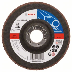 Bosch Accessories 2608607353 Lamelový disk X551 Expert na kov, rovný, 125 mm, 40, sklenená tkanina Priemer 125 mm Vnútor