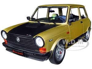 1980 Autobianchi A112 Abarth Bronze Metallic with Matt Black Hood 1/18 Diecast Model Car by Solido