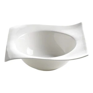 Biela porcelánová šalátová misa Maxwell & Williams Motion, 23,5 x 23,5 cm