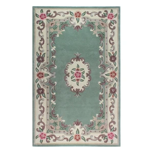 Zelený vlnený koberec Flair Rugs Aubusson, 120 × 180 cm