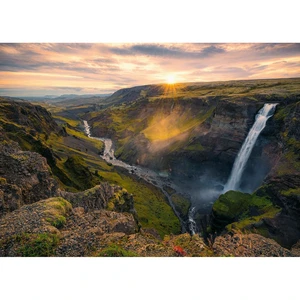 Ravensburger Puzzle Skandinávie Vodopád Haifoss Island 1000 dílků