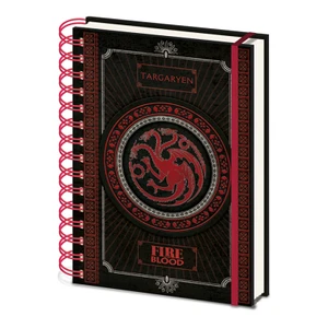 EPEE merch - Hra o trůny - Blok A5 kroužkový - Targaryen