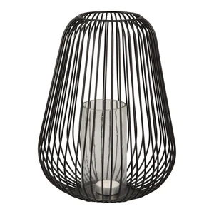 Čierny stolový lampáš PT LIVING Lantern, výška 30 cm