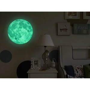 Nástenná svietiaca detská samolepka Ambiance Real Moon, ⌀ 30 cm