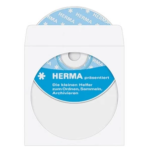 Herma  obal na CD 1 CD / DVD / Blu-Ray papír biela 100 ks (š x v) 124 mm x 124 mm 1140