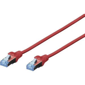 Digitus  RJ45 sieťové káble, prepojovacie káble CAT 5e SF/UTP 0.50 m červená  1 ks