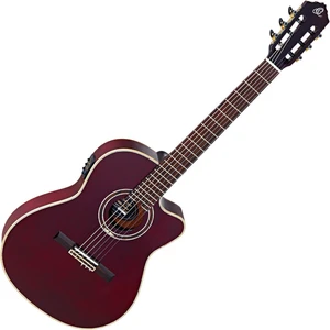 Ortega RCE138 4/4 Stained Red Klasická gitara s elektronikou