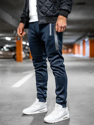 Pantaloni de training bleumarin călduroși Bolf HW2198