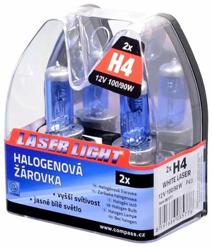 Žárovka 12V H4 100/90W P43t WHITE LASER 2ks