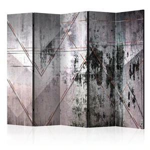 Paraván Geometric Wall Dekorhome 225x172 cm (5-dílný)