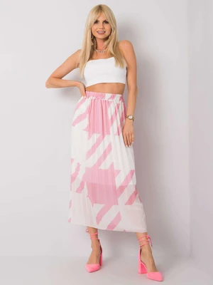 Pink pleated maxi skirt Isidora