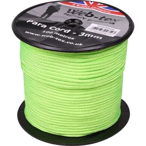 Padáková šňůra - paracord na cívce Web-tex® 3 mm, 100 metrů - Neon Green (Barva: Neon Green)