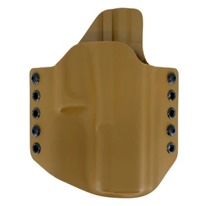 OWB Glock 17 - vnější pistolové pouzdro s polovičním SweatGuardem RH Holsters® – Coyote (Barva: Coyote, Typ uchycení: Kovový průvlek)