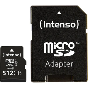 Intenso Premium pamäťová karta micro SDXC 512 GB Class 10, UHS-I vr. SD adaptéru