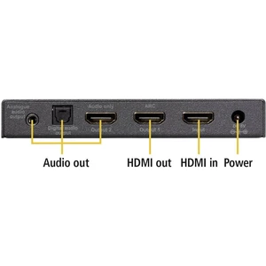 audio extraktor HDMI zásuvka ⇒ HDMI zásuvka, jack zásuvka 3,5 mm, Toslink zásuvka (ODT) Marmitek Connect AE24 UHD 2.0 08