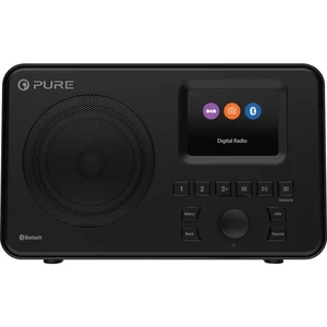 Pure Elan One stolný rádio DAB+, FM AUX, Bluetooth, DAB+, UKW  funkcia alarmu čierna