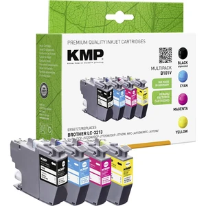 KMP Ink set náhradný Brother LC-3213VAL kompatibilná kombinované balenie čierna, zelenomodrá, purpurová, žltá B101V 1539