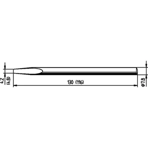 Ersa 082KD spájkovací hrot dlátová forma, ERSADUR Veľkosť hrotov 4.8 mm  obsah, množstvo obsiahnutého obsahu na objednan