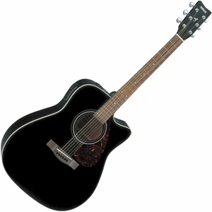 Yamaha FX370C Black Chitară electro-acustică Dreadnought