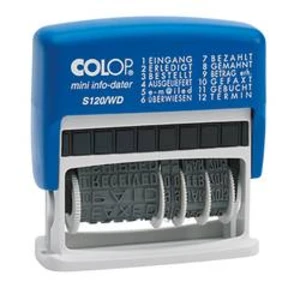 Colop mini info-dater S120/WD datumovka 47 x 4 mm (š x v) modrá, šedá