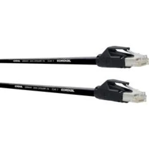 Síťový kabel RJ45 Cordial CSE 10 HH 7, CAT 6A, S/UTP, 10.00 m, černá