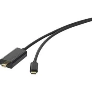 USB / Mini-DisplayPort kabel Renkforce [1x USB-C™ zástrčka - 1x mini DisplayPort zástrčka] černá 3.00 m