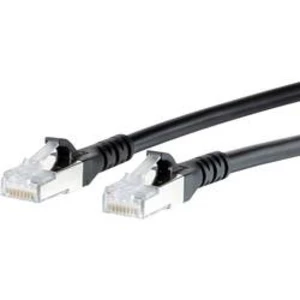 Síťový kabel RJ45 Metz Connect 1308451500-E, CAT 6A, S/FTP, 1.50 m, černá