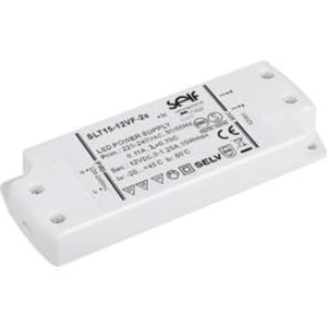 Napájecí zdroj pro LED, LED driver konstantní napětí Self Electronics SLT15-12VF-2S, 15 W (max), 1.25 A, 12 V/DC