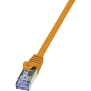 Síťový kabel RJ45 LogiLink CQ3048S, CAT 6A, S/FTP, 1.50 m, oranžová