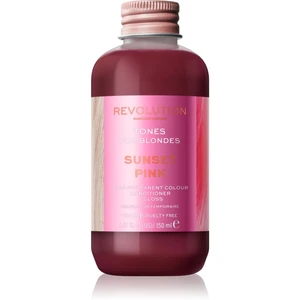 Revolution Haircare Tones For Blondes tónovací balzám pro blond vlasy odstín Sunset Pink 150 ml