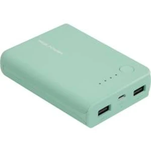 Powerbanka RealPower PB-10k, Li-Ion akumulátor 10000 mAh, Opal Blue