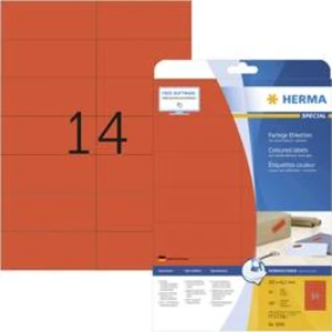 Herma 5059 etikety 105 x 42.3 mm papír červená 280 ks permanentní univerzální etikety, etikety signální inkoust, laser, kopie 20 Blatt A4