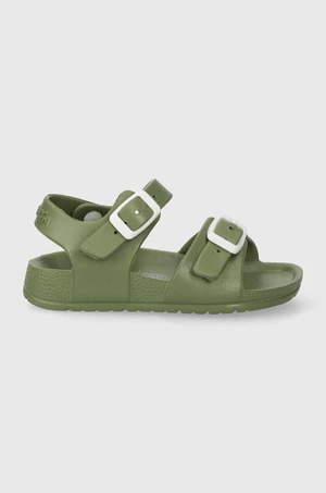 Detské sandále Garvalin zelená farba