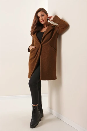 By Saygı Lined Bouquet Coat Brown.